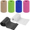 BUTBU Benda Elastica Bendaggio, 6 Rotoli-10CM*4.5M(6 Colori） | Bendaggio Sportivo, Coesiva Nastro Autoadesivo, Non Tessuto Autoadesivo Bendo per Mani, Piedi, Ginocchia, Braccia, o Pet