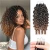 Renyarch Miracle Burmese Curly Mini Knots Crochet Human Hair - Extension Capelli Veri Pre-Separati per Donne Nere, 2 pezzi 50g Crochet Braids Water Wave Nodi Invisible Knotless, 24 pollici T30#