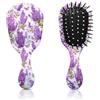 GABraden Mini spazzola per capelli, graziosa spazzola districante da viaggio, setole morbide per una rimozione senza sforzo dei nodi, spazzola districante (viola lavanda)