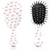 GABraden Mini spazzola per capelli, graziosa spazzola districante da viaggio, setole morbide per una rimozione senza sforzo dei nodi, spazzola districante per capelli (fiocco rosa piccolo)
