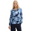 TOM TAILOR 1045558 T-Shirt, 37195-Navy Paper Cut Design, M Donna