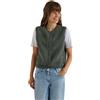 Cecil Gilet Teddy con dettagli in softshell, verde oliva essiccato, taglia L