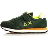 SUN68 Sneaker Boy's Tom Fluo Pelle/Nylon Verde Scuro Z25SU04 Z44302K 34