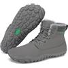 SAGUARO Scarpe Barefoot Uomo Stivaletti Invernali Impermeabili con Pelo Caldo, Gr.36-48