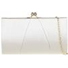 Girly Handbags Pochette da donna con chiusura a sfera, beige., W 21, H 12, D 5 cm (W 8, H 5, D 2 inches)