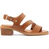 Pikolinos Sandali da donna in pelle bianca con tacco, Brandy, 38 EU