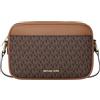 Michael Kors Jet Set Travel Large Signature logo Camera Crossbody Bag Brown