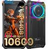 Telefono Indistruttibile, 5,45" Schermo Compatto Cellulare, 7GB+64GB/1TB, 4G Du