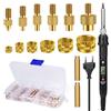 SKUTZTEK Set Inserti Filettati con Punte Saldatura 80W - Kit Completo 130 Pezzi (M2/M3/M4/M5/M6/M8) + Display Temperatura Digitale per Stampa 3D, Riparazioni e DIY