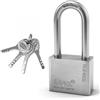 Euablfo Lucchetto per tenda in acciaio inox 304, 40 mm, con 4 chiavi, molto resistente alle intemperie, per cantine, armadietti, garage