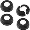 UFURMATE Copertura per base rotonda per palo, 4 pezzi, 4,1 cm, in plastica, copertura decorativa per pali per corrimano delle scale (nero)
