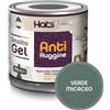 Hats - Vernice Antiruggine per ferro - Smalto Gel Antiruggine Pronto all'uso - Non Cola, Non Gocciola - Adatto per Metallo e Legno - Made in Italy (Verde Micaceo)