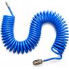 Topolenashop Tubo Aria Compressa a Spirale 15 m 5 x 8 mm Blu - Tubo Flessibile in Polietilene Max 10 Bar con Attacco Rapido 1/4 e Raccordo a Incastro per Compressore e Utensili Pneumatici