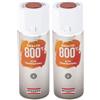 FEI FAN Smalto Spray Acrilico Per Alte Temperature, Resistente Fino a 800°C, ROSSO 400ml (2 Bombolette)
