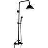 Ciounmb Set doccia senza rubinetto, altezza regolabile, set di colonne doccia, doccia a pioggia, sistema doccia con doccetta girevole rimovibile, doccetta girevole, soffione doccia