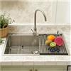 JUNFUNNLE Lavello Cucina Moderno 85x50cm, Grande Lavabo Cucina in Acciaio Inox 304, Lavello Cucina 1 Vasca, Lavelli da Cucina Con Rubinetto, Scolapiatti da Appoggio, Sifone e Set di Drenaggio, Kitchen Sink