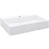vidaXL Lavandino 60x38x11 cm Blocco in Marmo/Minerale Bianco