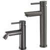 Inbagno Set Miscelatori Lavabo Alto E Bidet Canna Di Fucile In Acciaio Inox Garda