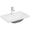 vidaXL Inbouwwastafel met kraan 61x39x18 cm keramiek wit
