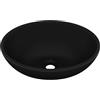 vidaXL Lavandino Lusso Ovale Nero Opaco 40x33 cm in Ceramica