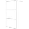 vidaXL Parete Doccia Walk in Bianca 100x195 cm Vetro Trasparente ESG