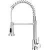LifHap Rubinetto miscelatore a molla per lavello da cucina con tubi,Rubinetto da cucina con spruzzatore estraibile