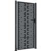 vidaXL Cancello da giardino antracite 100x200 cm in acciaio design quadrato