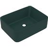 vidaXL Lavandino Luxury Verde Scuro Opaco 41x30x12 cm in Ceramica