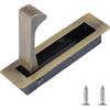 UFURMATE Maniglia per porta da incasso, in acciaio inox 304, spazzolato, con bordo nascosto, 2 pezzi (bronzo antico)