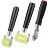 SUPRROW Rullo di pressione 3 rotoli di gomma da 3 mm/30 mm/50 mm, ruote professionali senza tracce