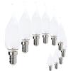 SUNSEED 10x Lampadina E14 Filamento LED Opalina 4W Colpo di Vento 470 Lm Luce Calda 2700K, 40W Equivalente