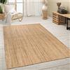 Paco Home Tappeto Salotto Fibra Naturale Fatto A Mano Iuta Mélange Motivo Moderno Stile Boho, Dimensione:200x290 cm, Colore:Natura 2