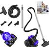 Bowose Aspirapolvere senza sacchetto, 1200 W, con tecnologia ciclonica con filtro HEPA, bocchetta per pavimenti in parquet, tappeti, piastrelle, aspirapolvere cilindrico leggero con cavo da 4 m
