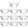 UPKOCH Set Di 10 Piccole Ciotole Impilabili in Vetro Resistenti Al Calore 1.5 Oz Per Dessert Insalata Budino Salsa Cucina Casa
