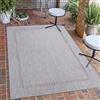 Carpetsale24 Tappeto da Esterno Impermeabile 200x300 (200x290 cm) Argento - Tappeto Resistente alle Intemperie e Lavabile in Lavatrice - Tappeto per Terrazza, Balcone, Campeggio, Giardino