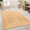 Paco Home Tappeto Salotto Fibra Naturale Fatto A Mano Iuta Mélange Motivo Moderno Stile Boho, Dimensione:160x230 cm, Colore:Natura 6