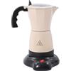 chennnls Caffettiera elettrica da 6 tazze, 300 ml, per 1-6 tazze, 480 W, con base, per casa, ufficio, viaggi, bianco cremoso