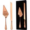 xiaoyu Wedding cake coltello e server set, utensili da taglio della torta in acciaio inossidabile, taglierina della torta incisa vintage e servizio spatola per matrimonio, compleanni, festa nuziale