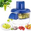 QIAKEFE Macchina Elettrica Per Sbucciare L'Uva, Macchina Automatica di Sbucciatura in Acciaio Inox 304, Macchina di Frutta Intelligente Ricaricabile Commerciale per Uva, Aglio Pomodori e Ciliegie (Blu)