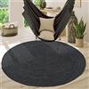Paco Home Tappeto Salotto Rotondo Iuta Motivo Boho Etnico Moderno Fatto A Mano Naturale, Dimensione:Ø 100 cm tondo, Colore:Antracite