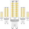RANBOO G9 LED 9W equivalenti a 75W, Bianco Freddo 6000K 750LM, Non-Dimmerabile, AC 220-240V, 360 Gradi Angolo del Fascio, Mini Ceramica Lampadina, 5 Pezzi