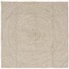 vidaXL Tappeto da Area Naturale e Bianco 120 x 120 cm Juta