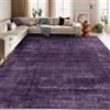 Kokia Tappeto moderno astratto, 200 x 290 cm, lavabile, a pelo corto, morbido, antiscivolo, per soggiorno, camera da letto, Farmhouse, viola