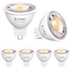 Bonlux Lampadina GU 5.3 LED 12V, Faretti LED MR16 12V GU5.3 Bianca Natura 4000K Riflettore Faretto Spot Lampadine LED 600LM Equivalente a 60W Alogena 38°Angolo del Fascio Non Dimmerabile 6 Pezzi