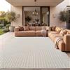 Paco Home Tappeto in iuta per interni-esterni - Naturale e nero, robusto ed elegante, ideale per il terrazza e il soggiorno, Colore:Crema 2, Dimensione:80x150 cm