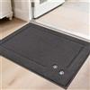 BEQHAUSE Zerbino 50 x 80 cm, assorbente, per interni, porta di casa, corridoio, grigio scuro