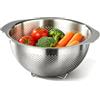 FARYODI Table Colino da Cucina 25 cm, Colino per Pasta con 2 Maniglie in Acciaio Inossidabile, Colino Universale Microperforato per Scolare e Sciacquare Prodotti da Cucina Pasta Verdure Frutta Riso