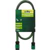 Dehner Kit di Collegamento per Carrello con rubinetti, Lunghezza 1,5 m, 1/2 Pollici, PVC, Tubo da Giardino, Grigio/Verde/Nero