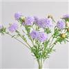 KIJING Fiori artificiali di scabiosa, 2 pezzi, realizzati in seta e aste di plastica, ideali per soggiorno, sala da pranzo, ufficio, festival e decorazioni per feste (viola chiaro)