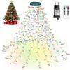 Nextronix Luci Natale Albero 400 LED 2.5Mx16 Fili, 8 Modalità con Luci Ad Anello, Timer e Telecomando, IP65 Impermeabili Perfetto per Decorazioni Natalizie (colore, 400 Leds)